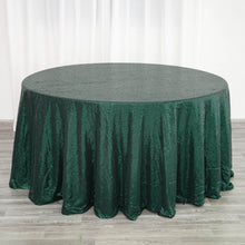 120 Inch Round Tablecloth With Hunter Emerald Green Seamless Sequin
