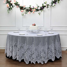 White Premium Lace Round Tablecloth 120 Inch