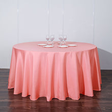 Coral Polyester Round Tablecloth 132 Inch