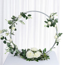24 Inch Silver Round Arch Wedding Centerpiece Of Metal 