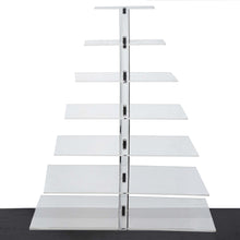 Square Acrylic 7 Tier Cake Stand Heavy Duty 25 Inch#whtbkgd