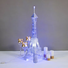 Metal Eiffel Tower Columns With Color Changing LEDs 3.5 Feet#whtbkgd