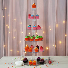 Clear 6 Tier Acrylic Cupcake Tower Stand 33 Inch Dessert Holder Display#whtbkgd