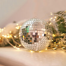4 Pack 4 Inch Silver Foam Disco Mirror Balls With Hanging Strings