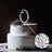 Elegant crystal cake topper on a beautifully decorated cake. #whtbkgd