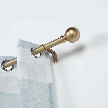Elevate Your Décor with the Gold Adjustable Curtain Rod Set
