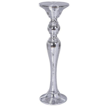 Silver Polystone Mirror Mosaic Pedestal Table Floor Vase 4ft Tall