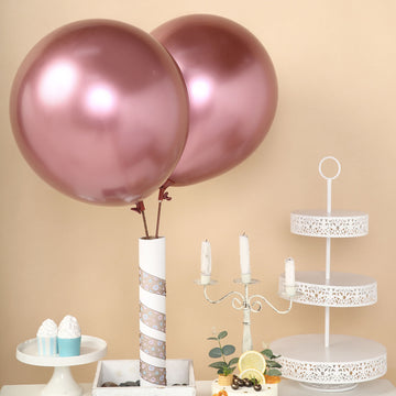 Add a Touch of Elegance with Metallic Chrome Pink Balloons
