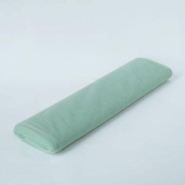 Sage Green Tulle Fabric Bolt, DIY Crafts Sheer Fabric Roll 54"x40 Yards