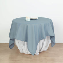 54 Inch Square Dusty Blue Polyester Table Overlay