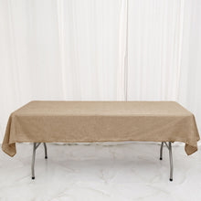 54 Inch x 96 Inch Boho Chic Natural Jute Faux Burlap Rectangle Tablecloth