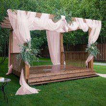 Rod Pocket Premium Blush & Rose Gold Chiffon Backdrop Curtain 5 Feet x 32 Feet 