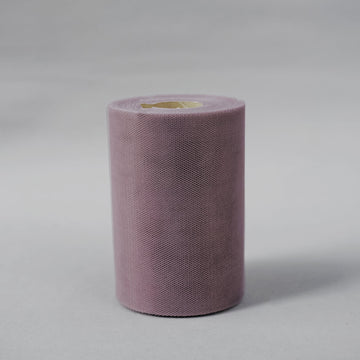 Violet Amethyst Tulle Fabric Bolt, Sheer Fabric Spool Roll For Crafts 6"x100 Yards