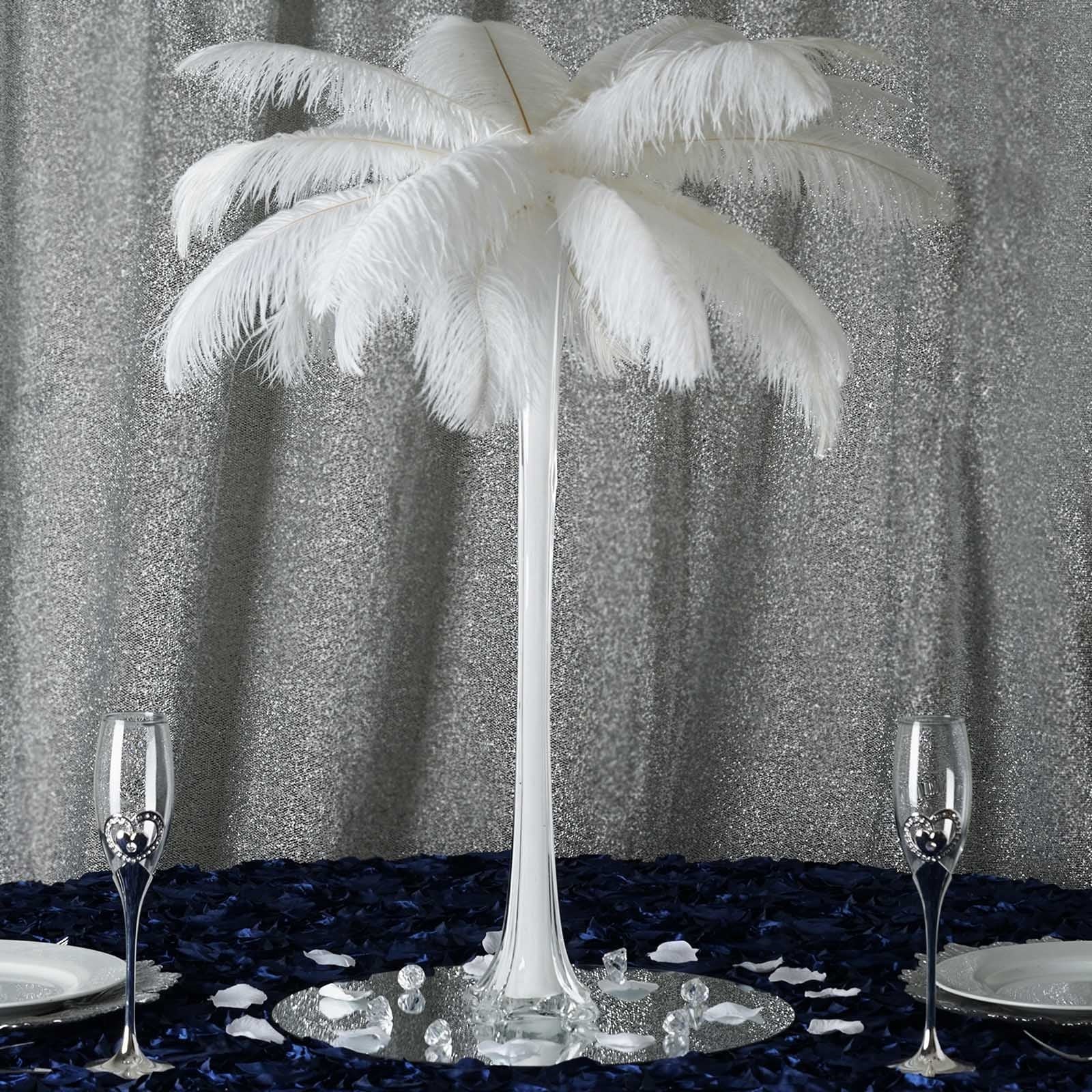 Efavormart 24 Eiffel Tower Wedding Glass Vases for Wedding Party Banquet Events Centerpiece Decoration Flower Vase -6 Pcs-White