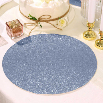 Add Sparkle to Your Table with Dusty Blue Sparkle Placemats