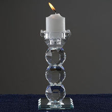 Premium Crystal Glass Gemcut Votive Candle Holder Stand 6 Inch Tall