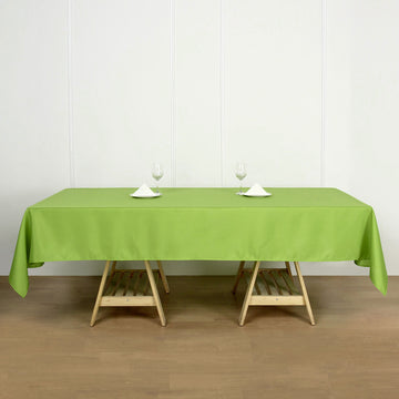 60"x102" Apple Green Seamless Polyester Rectangular Tablecloth