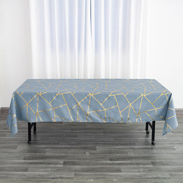 Elevate Your Event Decor with the Dusty Blue Rectangle Tablecloth