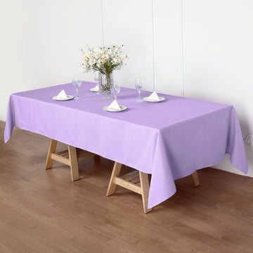 60"x102" Lavender Lilac Seamless Polyester Rectangular Tablecloth