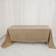 Boho Chic Rustic 60 Inch x 102 Inch Natural Faux Burlap Jute Linen Rectangular Tablecloth