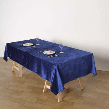Reusable Linen Elegance: The Royal Blue Velvet Tablecloth