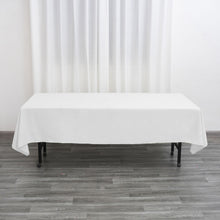 White Polyester 60 Inch x 102 Inch Rectangular Tablecloth