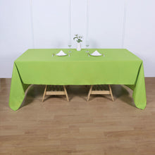 60 Inch x 126 Inch Apple Green Seamless Polyester Rectangular Tablecloth