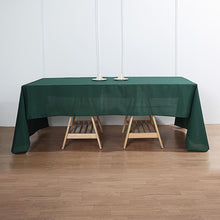 Seamless Polyester 60 Inch x 126 Inch Rectangular Hunter Emerald Green Tablecloth