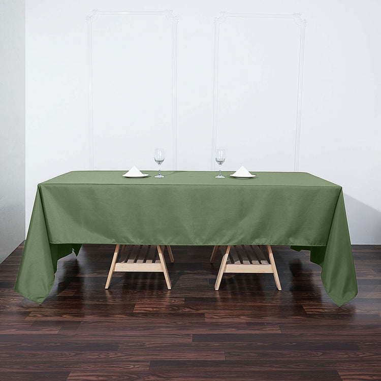 Seamless Olive Green Rectangular Tablecloth for 60 Inch x 126 Inch