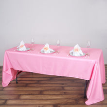 60x126Inch Pink Seamless Polyester Rectangular Tablecloth