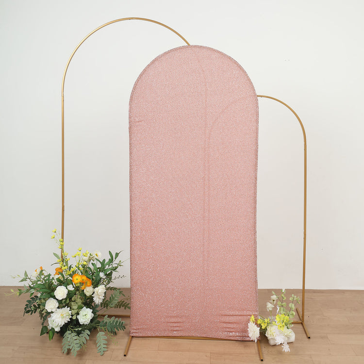 6 Ft Blush Rose Gold Spandex Arch Cover For Stand