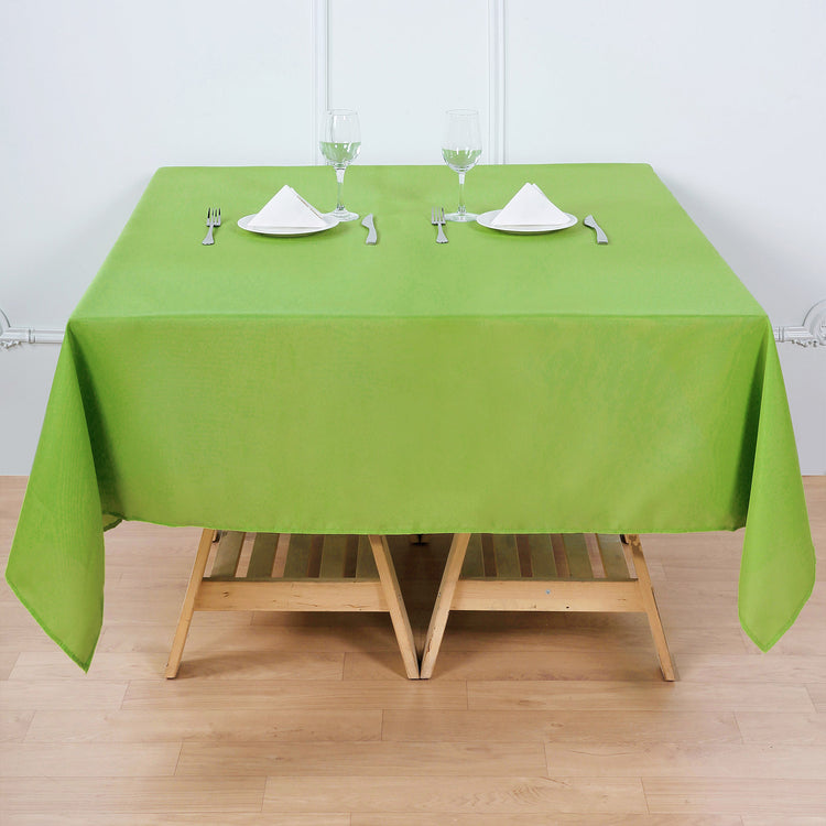 Apple Green Square Polyester Tablecloth 70 Inch