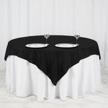 70 Inch Black Square Polyester Table Overlay