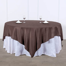 Square 70 Inch Chocolate Polyester Table Overlay