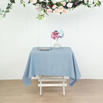 Elevate Your Event with the Dusty Blue Square Seamless Polyester Tablecloth 70"x70"