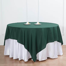 70 Inch Hunter Emerald Green Square Polyester Table Overlay