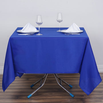 Elevate Your Event with the Royal Blue Square Seamless Polyester Tablecloth 70"x70"