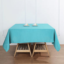 Turquoise Polyester 70 Inch Square Tablecloth