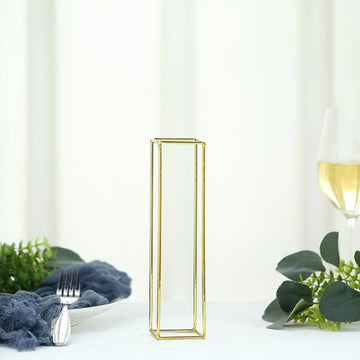 Gold Freestanding 3D Decorative Wire "I" Letter, Wedding Centerpiece 8" Tall