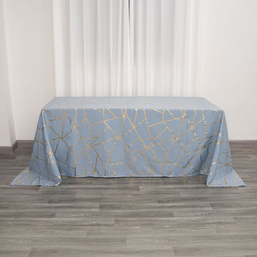 Elevate Your Event Decor with the Dusty Blue Seamless Rectangle Polyester Tablecloth