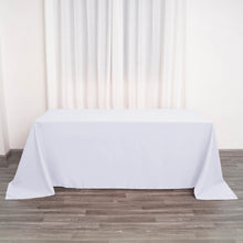 White Polyester Rectangular Tablecloth 90 Inch x 132 Inch
