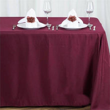Burgundy Polyester Rectangular 90 Inch x 156 Inch Tablecloth