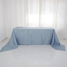 90 Inch x 156 Inch Dusty Blue Accordion Crinkle Taffeta Rectangular Tablecloth