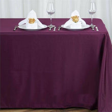 Eggplant Polyester Tablecloth 90 Inch x 156 Inch Rectangular