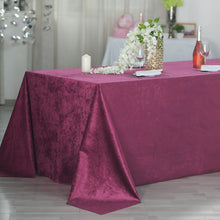 90 Inch x 156 Inch Eggplant Seamless Linen Reusable Premium Velvet Rectangle Tablecloth 