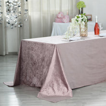 90 Inch x 156 Inch Mauve Seamless Linen Reusable Premium Velvet Rectangle Tablecloth 
