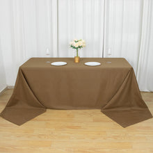 90inch x 156inch Taupe Polyester Rectangular Tablecloth