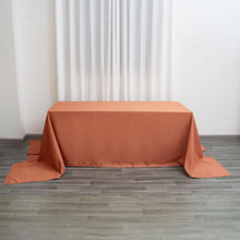 Terracotta (Rust) Seamless Polyester Rectangular Tablecloth - 90x156inch