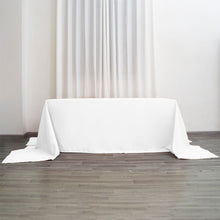White Polyester Rectangular Tablecloth 90 Inch x 156 Inch
