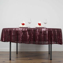 90inch Burgundy Premium Sequin Round Tablecloth
